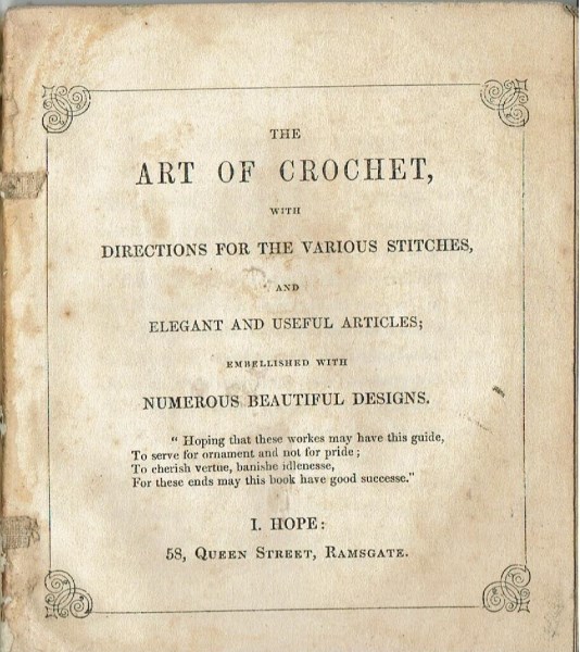 title page Art of Crochet